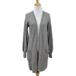 Madewell Cardigan Women XS Extra Small Grey Ryder Longline Merino Alpaca Sweater